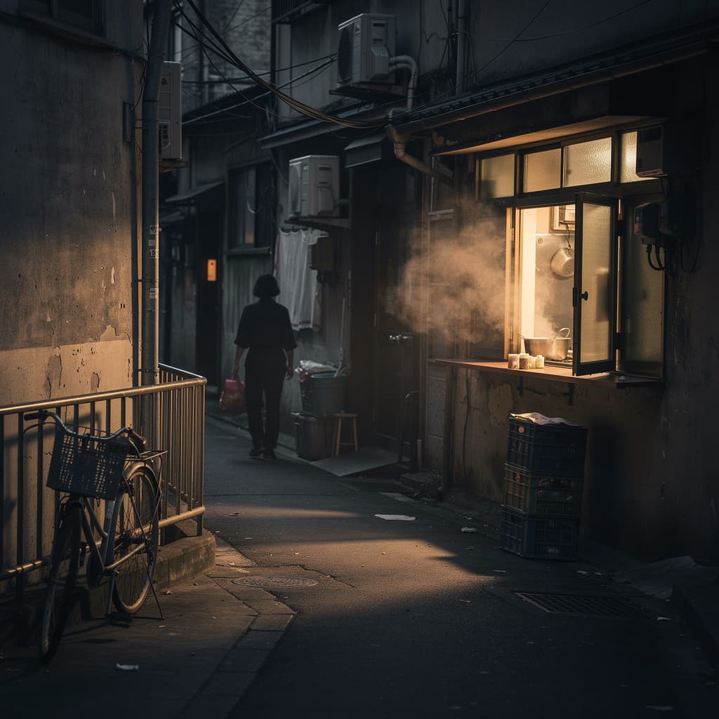 路地のゴールデンアワーを歩く
